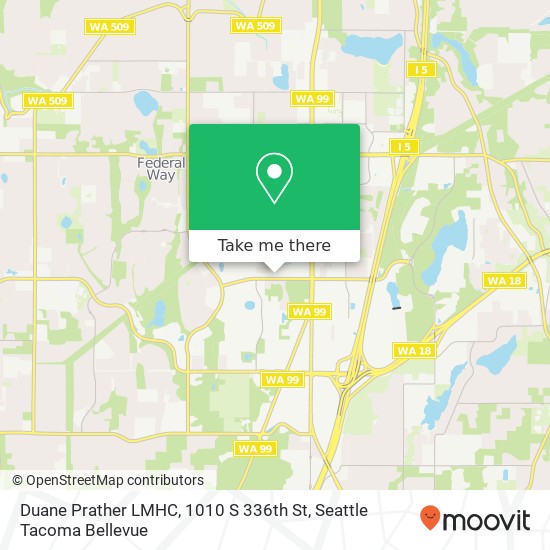Mapa de Duane Prather LMHC, 1010 S 336th St
