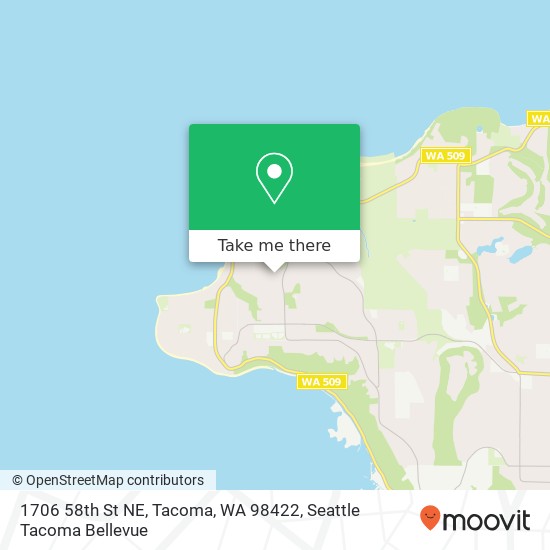 Mapa de 1706 58th St NE, Tacoma, WA 98422