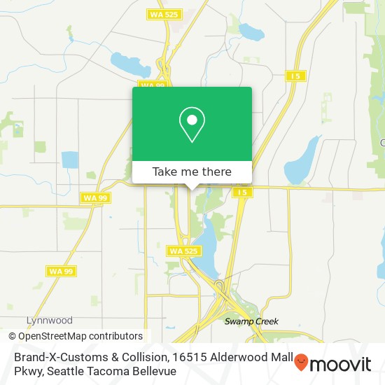 Brand-X-Customs & Collision, 16515 Alderwood Mall Pkwy map