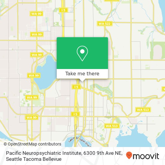 Mapa de Pacific Neuropsychiatric Institute, 6300 9th Ave NE