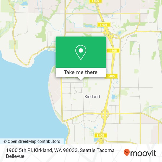 Mapa de 1900 5th Pl, Kirkland, WA 98033