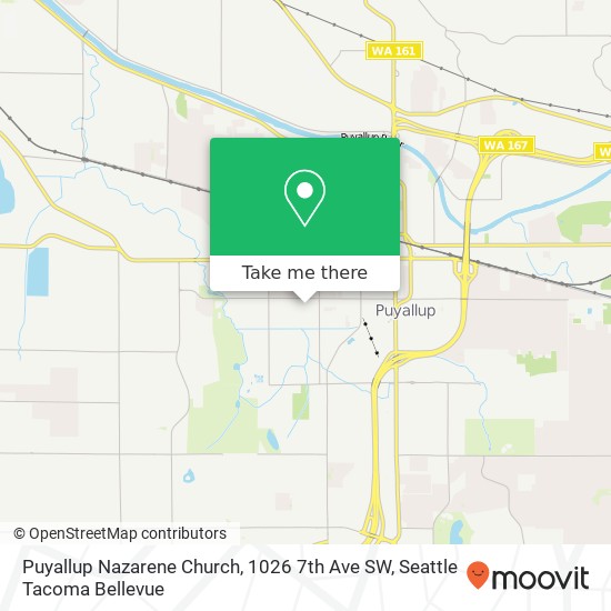 Puyallup Nazarene Church, 1026 7th Ave SW map