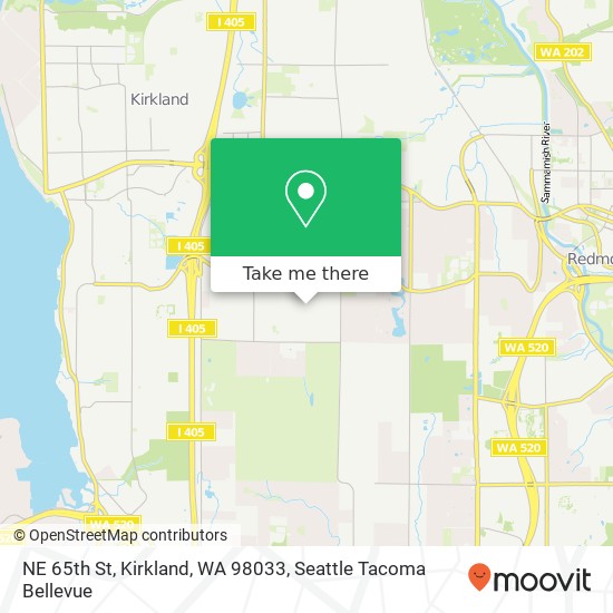 Mapa de NE 65th St, Kirkland, WA 98033