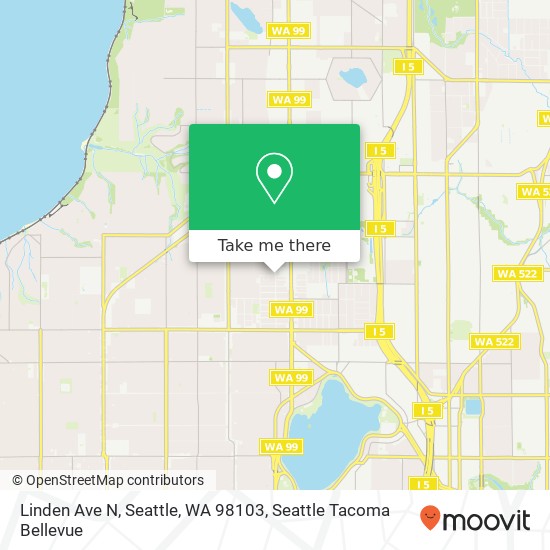 Mapa de Linden Ave N, Seattle, WA 98103