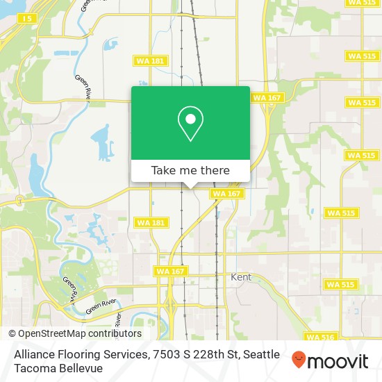 Mapa de Alliance Flooring Services, 7503 S 228th St