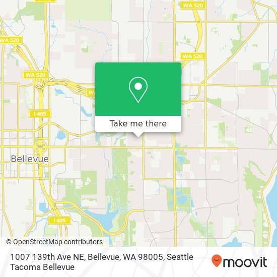 1007 139th Ave NE, Bellevue, WA 98005 map