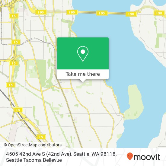 Mapa de 4505 42nd Ave S (42nd Ave), Seattle, WA 98118