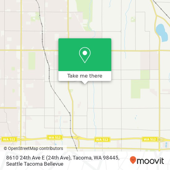 Mapa de 8610 24th Ave E (24th Ave), Tacoma, WA 98445