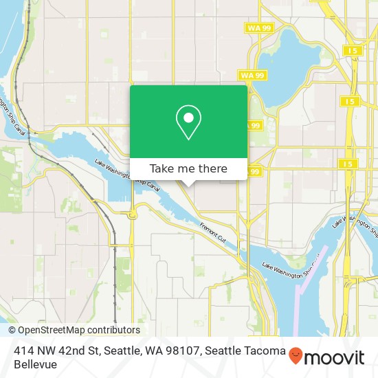 Mapa de 414 NW 42nd St, Seattle, WA 98107