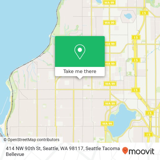 Mapa de 414 NW 90th St, Seattle, WA 98117