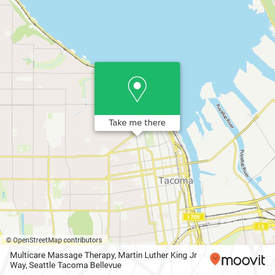 Multicare Massage Therapy, Martin Luther King Jr Way map