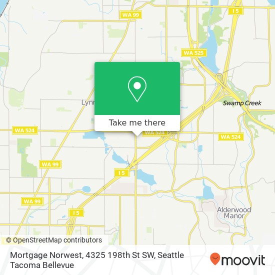 Mapa de Mortgage Norwest, 4325 198th St SW