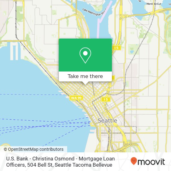 Mapa de U.S. Bank - Christina Osmond - Mortgage Loan Officers, 504 Bell St