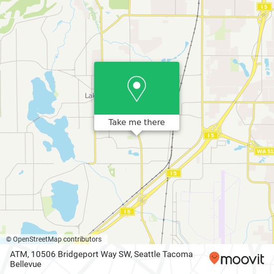 Mapa de ATM, 10506 Bridgeport Way SW