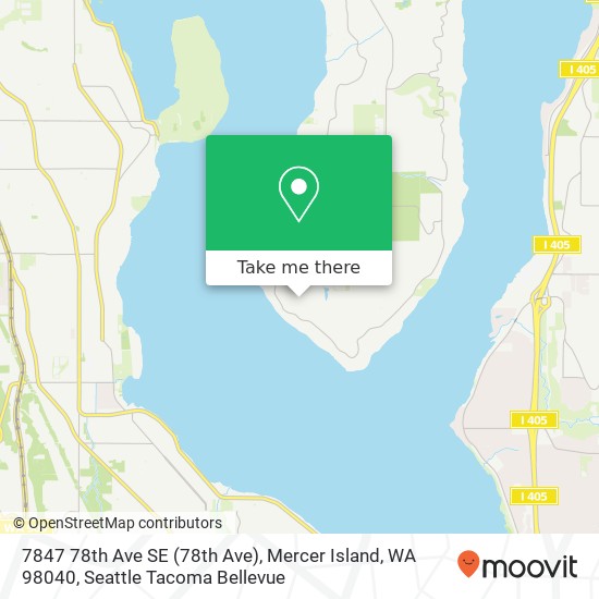 Mapa de 7847 78th Ave SE (78th Ave), Mercer Island, WA 98040