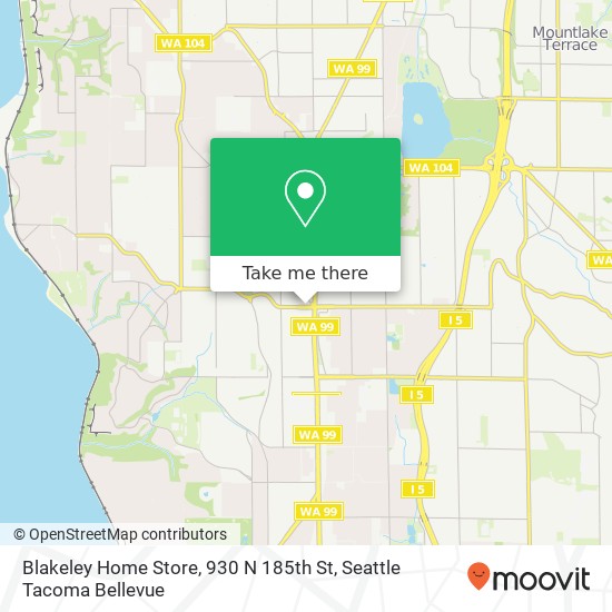 Mapa de Blakeley Home Store, 930 N 185th St