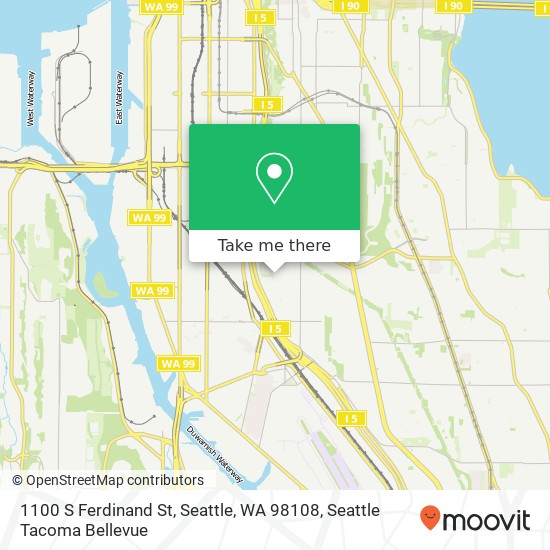 Mapa de 1100 S Ferdinand St, Seattle, WA 98108