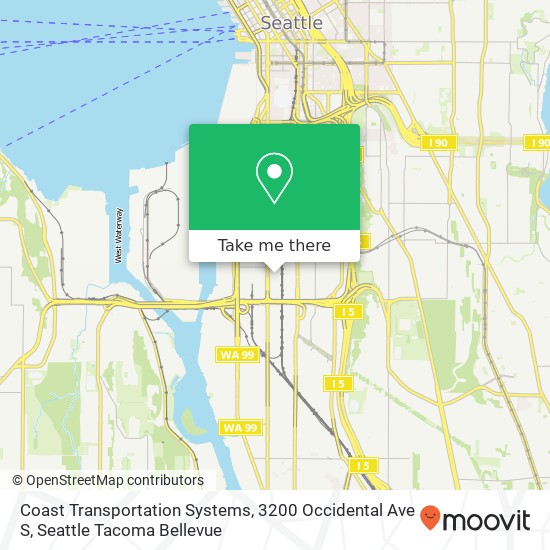 Coast Transportation Systems, 3200 Occidental Ave S map