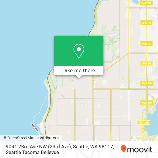 Mapa de 9041 23rd Ave NW (23rd Ave), Seattle, WA 98117