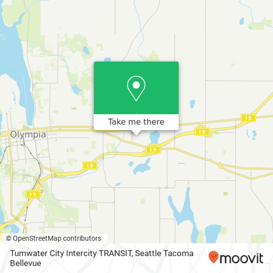 Tumwater City Intercity TRANSIT map