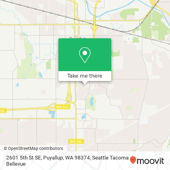 Mapa de 2601 5th St SE, Puyallup, WA 98374