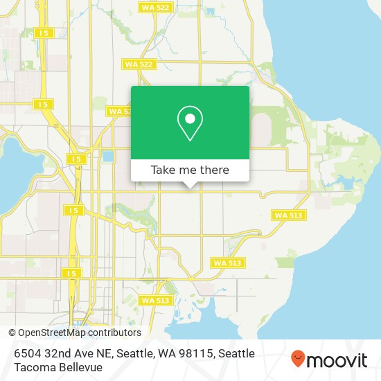 Mapa de 6504 32nd Ave NE, Seattle, WA 98115