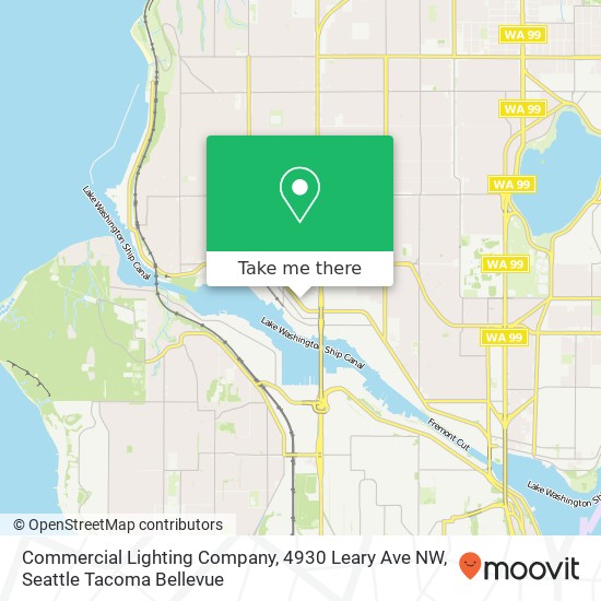 Mapa de Commercial Lighting Company, 4930 Leary Ave NW