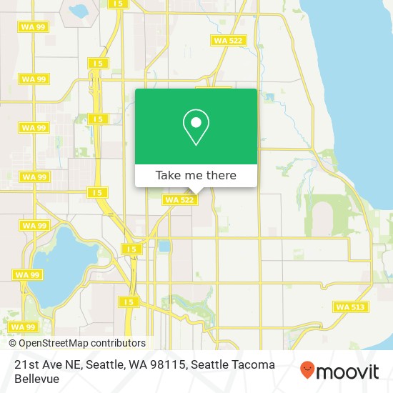 Mapa de 21st Ave NE, Seattle, WA 98115