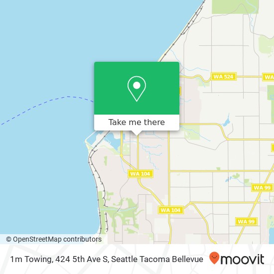 Mapa de 1m Towing, 424 5th Ave S