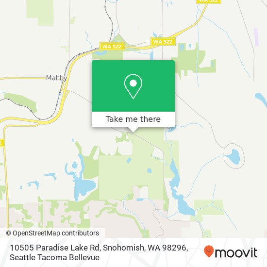 10505 Paradise Lake Rd, Snohomish, WA 98296 map