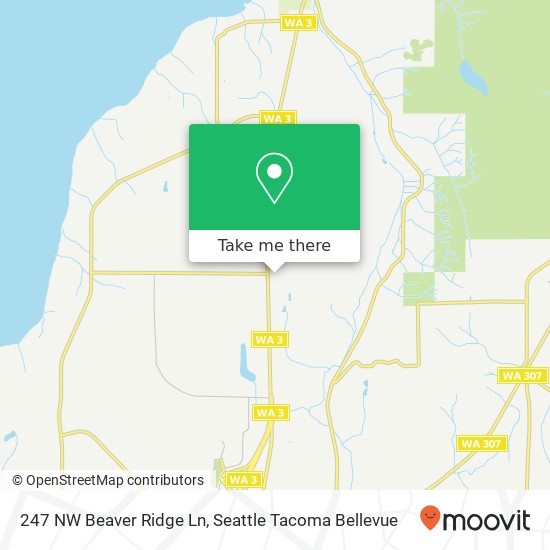 Mapa de 247 NW Beaver Ridge Ln, Poulsbo, WA 98370