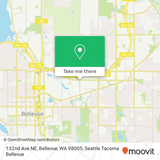 132nd Ave NE, Bellevue, WA 98005 map