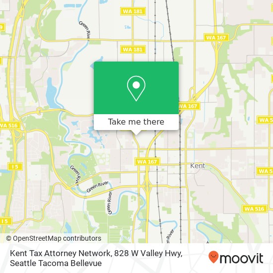 Kent Tax Attorney Network, 828 W Valley Hwy map