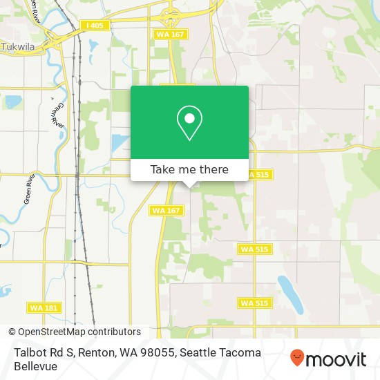 Mapa de Talbot Rd S, Renton, WA 98055