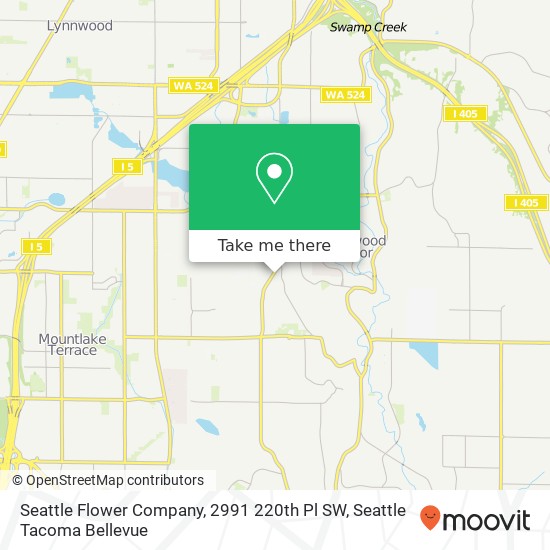 Seattle Flower Company, 2991 220th Pl SW map