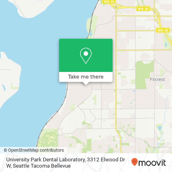 Mapa de University Park Dental Laboratory, 3312 Elwood Dr W