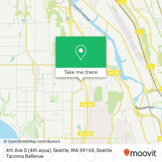 4th Ave S (4th aqua), Seattle, WA 98168 map