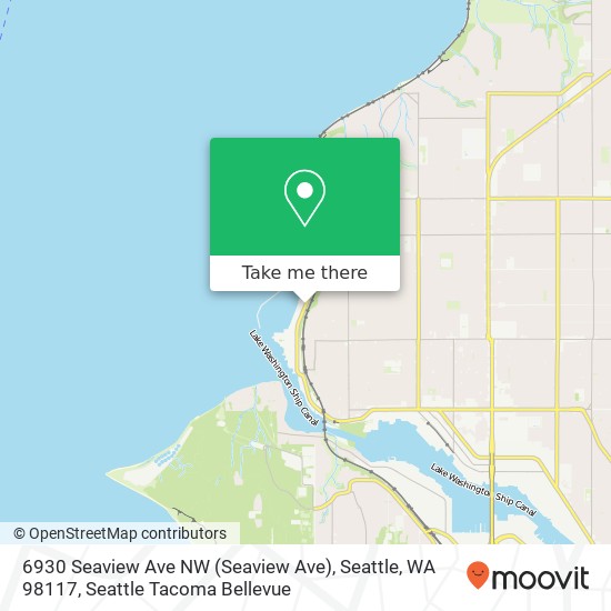 Mapa de 6930 Seaview Ave NW (Seaview Ave), Seattle, WA 98117