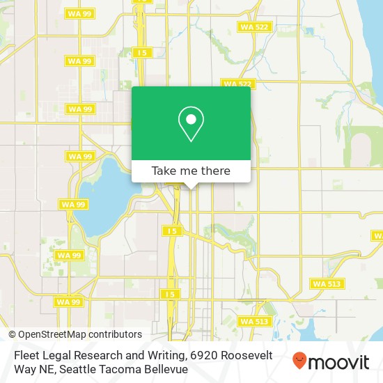 Mapa de Fleet Legal Research and Writing, 6920 Roosevelt Way NE