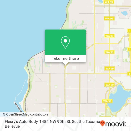 Mapa de Fleury's Auto Body, 1484 NW 90th St