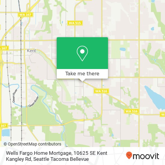 Mapa de Wells Fargo Home Mortgage, 10625 SE Kent Kangley Rd