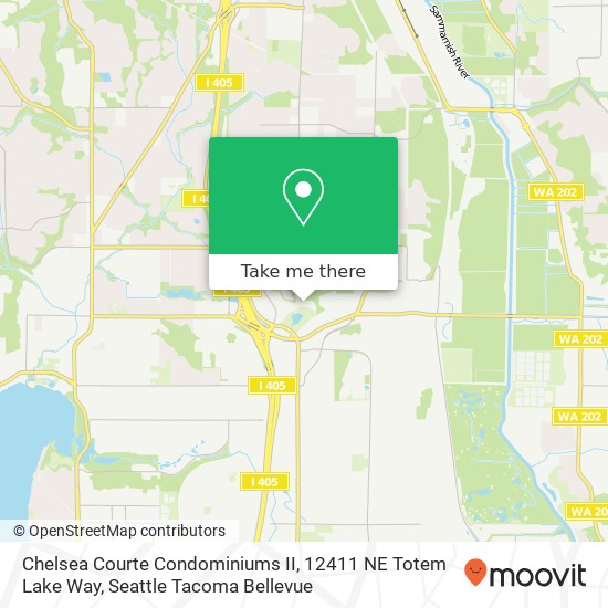 Chelsea Courte Condominiums II, 12411 NE Totem Lake Way map