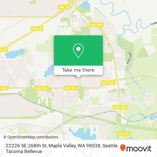 Mapa de 22226 SE 268th St, Maple Valley, WA 98038