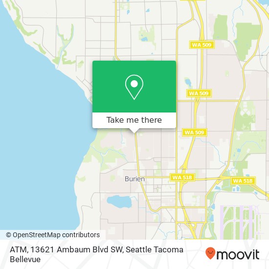 Mapa de ATM, 13621 Ambaum Blvd SW