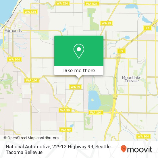 Mapa de National Automotive, 22912 Highway 99