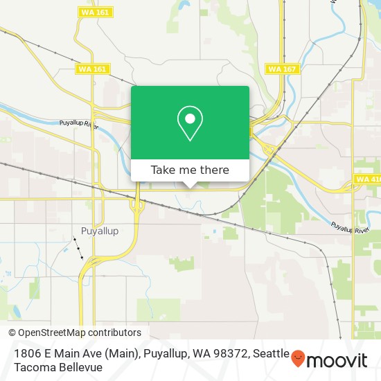 Mapa de 1806 E Main Ave (Main), Puyallup, WA 98372