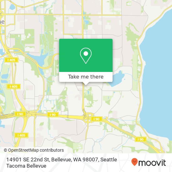 Mapa de 14901 SE 22nd St, Bellevue, WA 98007