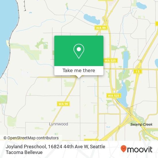 Mapa de Joyland Preschool, 16824 44th Ave W