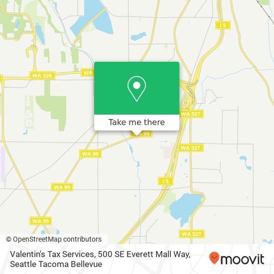 Mapa de Valentin's Tax Services, 500 SE Everett Mall Way