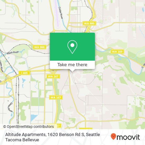 Mapa de Altitude Apartments, 1620 Benson Rd S